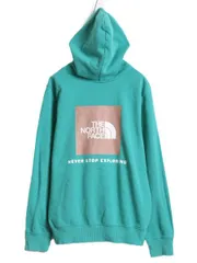 【お得なクーポン配布中!】 US企画 ノースフェイス 両面 プリント スウェット フード パーカー メンズ М The North Face 裏起毛 トレーナー アウトドア プルオーバー