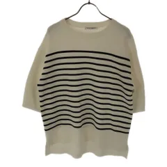 ビューティアンドユースユナイテッドアローズ ボーダー柄 5分袖 カットソー ホワイト×ブラック BEAUTY&YOUTH UNITED ARROWS メンズ