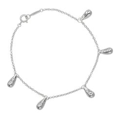 【TIFFANY&Co.】ティファニー ティアドロップ 5モチーフ シルバー925 レディース 6.2g ブレスレット