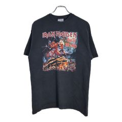 00年代 IRON MAIDEN アイアン・メイデン Run to the Hills 半袖Ｔシャツ バンド ブラック(メンズ M)中古 古着 U2000