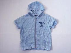 ★5 新品 未使用 ブルークロスガールズ blue cross girls アウトレット 子供服 女の子 ＬＬ 170cm 半袖 薄手 アウター ブルゾン ジャンパー ジャケット 水色 フード 春 夏 ガールズ 女児 キッズ ジュニア 【中古】