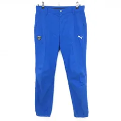 プーマ ジョガーパンツ ブルー ロゴシルバー メンズ M ゴルフウェア PUMA