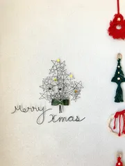一点物✨Merry Xmas  星くずのクリスマスツリー　ワイヤークラフト　壁飾り