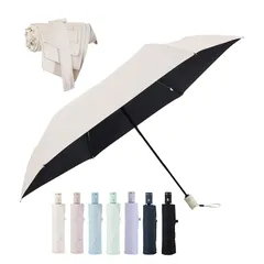 形状記憶 5秒でたためる傘 日傘 晴雨兼用 軽量 252g UVカット率 100% 完全遮光 遮熱 ワンタッチ自動開閉 折りたたみ傘 おりたたみ 折り畳み日傘 コンパクト 紫外線遮断 耐風撥水 携帯便利 メンズ レディース（アプリコット）