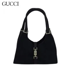 グッチ GUCCI ショルダーバッグ GGキャンバス ジャッキー金具 ブラック×シルバー レディース 中古