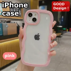 うねうねデザイン×クリアの韓国風かわいいiPhoneケース パステルカラー TPU衝撃吸収 透明 背面クリア 推し活映え うねうね形状で持ちやすい 人気スマホケース iPhone用保護ケーストレンドiPhoneケーススマホケース