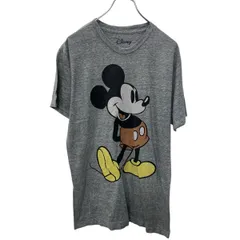 Disney 半袖 キャラクター プリントTシャツ M グレー ディズニー ミッキー 古着卸 アメリカ仕入 a704-5779