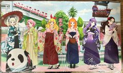 アイカツ 集合 袴 ver. マルチデスクマット 花やしき ラバーマット【D・併】