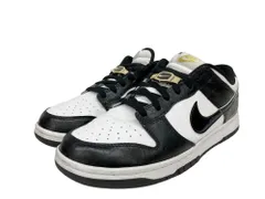 NIKE (ナイキ) DUNK LOW RETRO SE WORLD CHAMP ダンク ロー レトロ ワールドチャンプ スニーカー DR9511-100 27.5cm US9.5 ブラック×ホワイト×メタリックゴールド メンズ/028