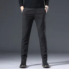 チノパンツ 即購入OK メンズ 裏起毛 美脚  秋冬 あったかチノパンツ ゴルフパンツ メンズ　スキニーパンツ 裏ボア 厚手 無地 紳士 通勤 大きいサイズ おしゃれ  qcwheisong01