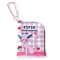 【新品】ポケットモンスター ポケモン ミニポーチ L字ファスナー エーフィ パープル PU H8cm×W6×D1cm プレゼント 子供