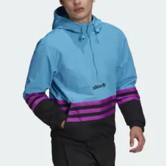 adidas(アディダス) オリジナル ウインドブレーカー アノラック フード ハーフジップ ジャケット S