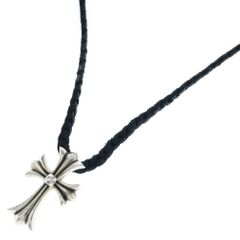 CHROME HEARTS (クロムハーツ) CH CRS SMLスモールCHクロス BC ボロチップブレイド ネックレス シルバー BCA220