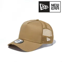 ニューエラ メッシュキャップ 無地 帽子 メンズ シンプル キャップ NEWERA 9FORTY A-Frame トラッカー ベーシック スナップバック カーキ 【TB】