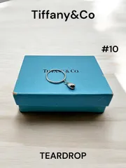 TIFFANY & Co ＃10 ティファニー　tear drop　ティアドロップ　リング　SV925