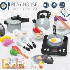 おもちゃ おままごと ままごと おままごとセット フライパン 36PCS シルバー 食材 調理器具 ごっこ遊び お鍋 3歳 4歳 男の子 女の子 誕生日 プレゼント ギフト クリスマス こどもの日 子供の日 Esperanza エスペランサ t-0150-02