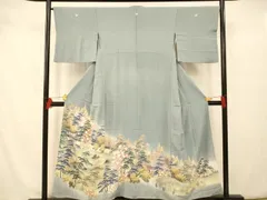 502mo44〇松本健一 色留袖 五つ紋 鈴乃屋取扱い 鳥 花 比翼付き〇美品 502mo44〇松本健一 色留袖 五つ紋 鈴乃屋取扱い 鳥 花 比翼付き