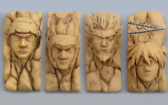 【中古】マグネット・磁石 全4種セット 火影岩マグネット 「一番くじ NARUTO-ナルト- 中忍試験編」 G賞