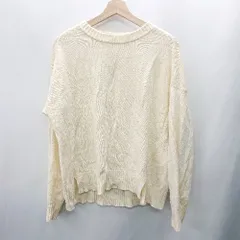 ◇ ⊇ UNITED COLORS OF BENETTON ユナイテッド カラーズ オブ ベネトン 長袖 セーター サイズM アイボリー系 レディース E  【1409100015188】