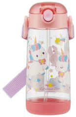 新品 スケーター(Skater) 子供用 ストロー付き 水筒 クリアボトル ユニコーン 480ml 女の子 PDSH5