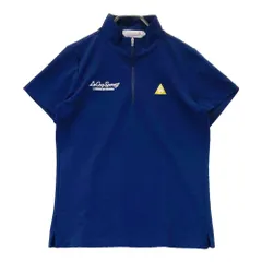 サイズ：LL LE COQ GOLF ルコックゴルフ  ハーフジップ半袖Tシャツ  ネイビー系 [240101502851] ゴルフウェア レディース ストスト
