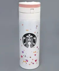 【中古】マグカップ･湯のみ ホリデー2019 ワンタッチステンレスボトル ホワイト 350ml 「スターバックスコーヒー」