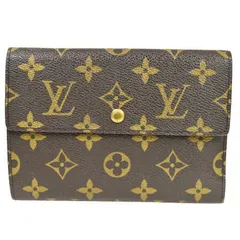 【中古】 ルイヴィトン LOUIS VUITTON ポルト トレゾール エテュイ パピエ 三つ折り 財布 モノグラム レザー M61202 04BW019