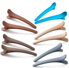 カラフル ヘアクリップ [5色 10個セット] かわいい 髪留め ダッカール