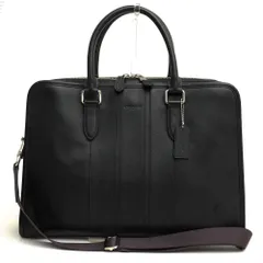 美品/COACH/ビジネスバッグ/レザー/ブラック/黒/72309/ボンド コーチ ビジネスバッグ PVC レザー ロゴ シグネチャー ブラック