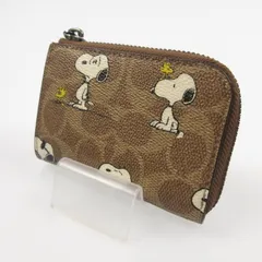 【姫路東店】 中古 COACH | コーチ ×PEANUTS コインケース ジップキーケース CBS91 シグネチャーPVC 【125】