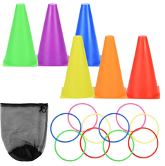 【hackgear】 輪投げセット コーン16個 リング アレンジ 老若男女 イベント レクリエーション