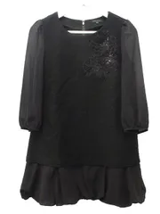 美品❤️TO BE CHIC トゥービーシック　チュニック　40 ブラック TO BE CHIC トゥービーシック カシミヤ混 切替チュニック 黒