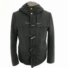 ナノ ユニバース★ウール/ダッフルコート【メンズS/グレー系】裏地キルティング/フルダブルジップ/YKK/内ポケット/nano・universe◆BC137