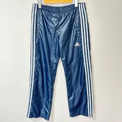 (^w^)b adidas アディダス トラックパンツ ジャージ ロゴ刺繍 ライン 軽量 シンプル ベーシック スポーツ 運動 トレーニングウェア ジョギング ウォーキング ネイビー 紺 メンズ サイズS