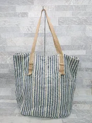 ◇ Θ TOPKAPI COULEUR ストライプ　ラメ ハンド　トート　バッグ ブルー レディース P  【1409250028991】