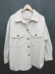 ◇ ◎ ●未使用● moment+ モーメントプラス タグ付き オーバーサイズ 長袖 ジャケット サイズM アイボリー レディース P  【1402160013071】