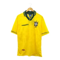 UMBRO アンブロ 90's サッカー ゲームシャツ 1994年 WORLD CUP ブラジル代表ユニフォーム デッドストック L 英国製