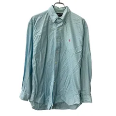 RALPH LAUREN 長袖 ストライプシャツ M～ ライトブルー ラルフローレン ボタンダウン 長袖シャツ トップス 春物 a710-5464