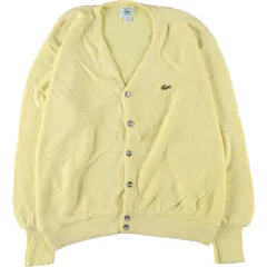 古着 80年代 ラコステ LACOSTE IZOD アクリルニットカーディガン USA製 メンズXL相当 ヴィンテージ/eaa492174