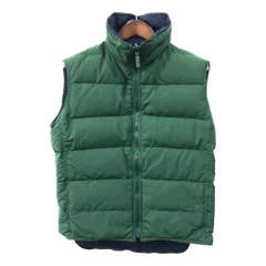 80年代 HEAD リバーシブル ダウン ベスト グリーン (メンズ M) 中古 古着 Q9952