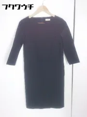 ◇ BALLSEY ボールジィ TOMORROWLAND バックジップ 長袖 膝丈 ワンピース サイズ36 ネイビー レディース 【中古】 【1002798904859】