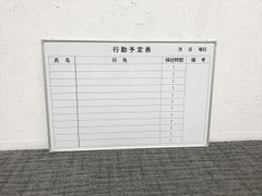 新品未開封】危険予知活動表 ホワイトボード（アルミ枠・マーカー