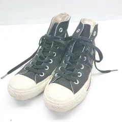 ◇ Θ CONVERSE 1SD170 ALL STAR DOUBLESTARS 星装飾 ハイカットスニーカー サイズ22.5 ブラック ホワイト レディース E  【1412090029530】