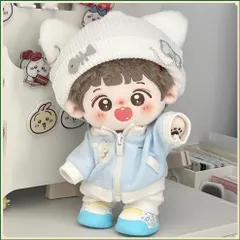 20cm ぬいぐるみ服 着せ替え 帽子付き ジャージ ぬい活 ふわふわ 推しぬい 推し活  綿人形 棉花娃娃 ちびぬい服 ちびぐるみ コットンドール