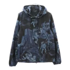 VALENTINO (ヴァレンチノ) ジップアップ ロックスタッズナイロンジャケット ジップアップパーカー フーディー 総柄 宇宙飛行士 ネイビーTV3CI3555UDのサムネイル