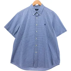 古着 ラルフローレン Ralph Lauren 半袖 ボタンダウン チェックシャツ メンズXL相当/eaa553850