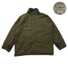 LLBean エルエルビーン MountainJacket マウンテンジャケット パーカー フード収納 POLARTEC ポーテック FleeceLining 裏地フリース Thinsulate シンサレート Nylon ナイロン Khaki カーキ L