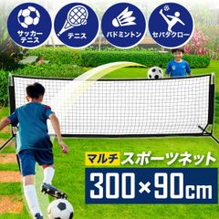 KaRaDaStyle テニス ネット スポーツネット サッカー バドミントン セパタクロー 3×1M 練習用 自宅 庭 公園 持ち運び 簡単設置 折りたたみ 軽量 ポータブル 収納袋付き 300×100cm