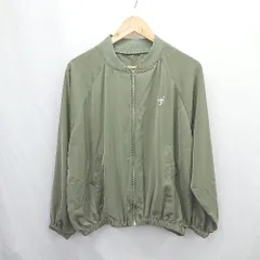 ◇ Θ classicalelf クラシカルエルフ 刺<!-利用不可文字-!> 長袖 ジップアップ ブルゾン サイズM カーキ レディース E  【1506110011954】
