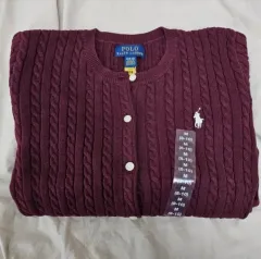 ポロ ガールズ カーディガン バーガンディー ハーバード ワイン 新品